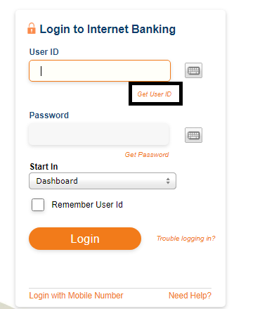 ICICI Bank Internet Banking user id