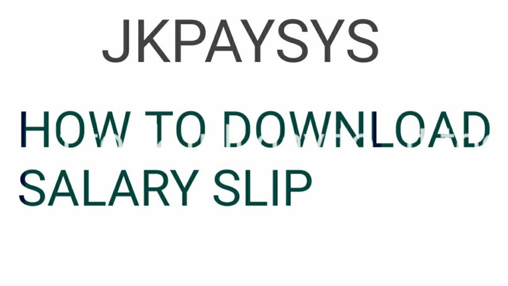JKPAYSYS Salary Slip